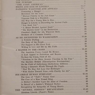 Antique Lincoln Pamphlet & Facsimile of Lincoln's Famous Speeches