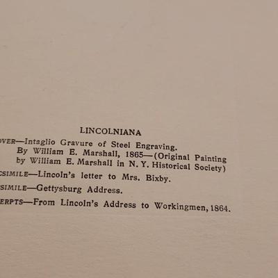 Antique Lincoln Pamphlet & Facsimile of Lincoln's Famous Speeches