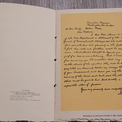 Antique Lincoln Pamphlet & Facsimile of Lincoln's Famous Speeches