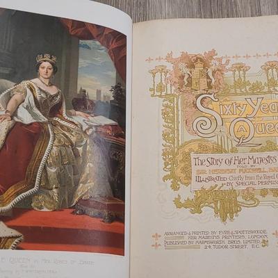 Antique Book "Sixty Years Queen"