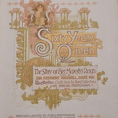 Antique Book "Sixty Years Queen"