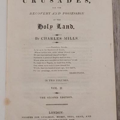 Antique 1821 "Crusades" Book