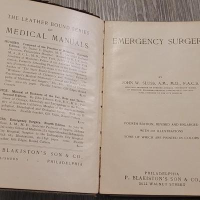 Antique 1917 "Emergency Surgery" Book
