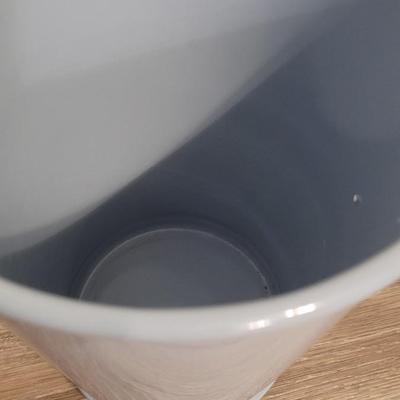 Blue Ceramic Trash Can