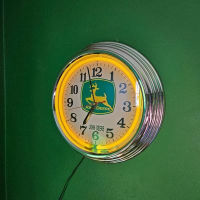 John Deere Neon Clock