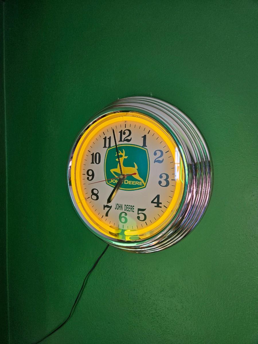 John Deere Neon Clock