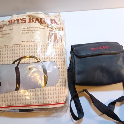 Large sports bag 30" x 14" with a pair of Simmons Binoculars in case
