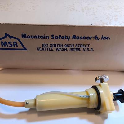Model G/K MSR Stove with a nice set of Mirro camping / pack pans and silverware set