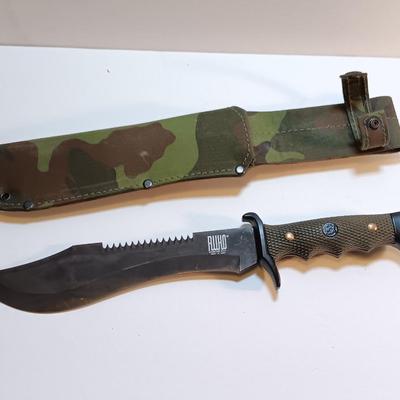 Ruko stainless steel Tactical survival knife with camouflage sheath