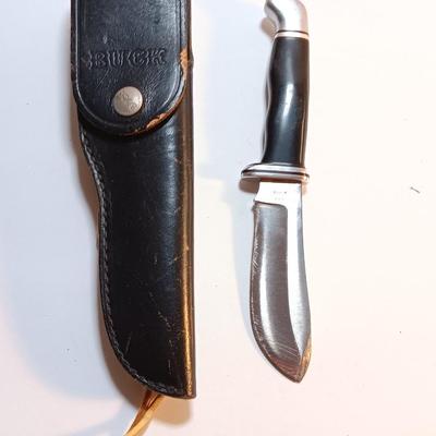 Nice BUCK 103 Skinner Fixed Blade Knife 8.5" with leather sheath