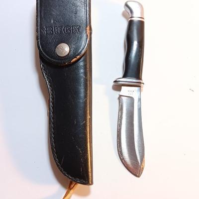Nice BUCK 103 Skinner Fixed Blade Knife 8.5" with leather sheath
