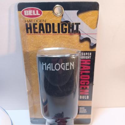 Vintage Headwinds Adult Bicycle Helmet with bicycle lights
