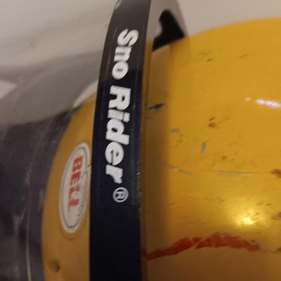 Vintage Bell helmet Moto 3 with snow rider shade - Snowmobiling fun!