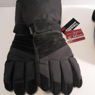 Two nice pair of gloves - Snowmobiling - New Thinsulate long gloves - Kinco black gloves