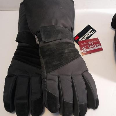Two nice pair of gloves - Snowmobiling - New Thinsulate long gloves - Kinco black gloves