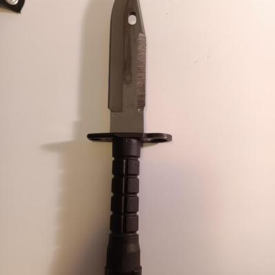 Matrix Airsoft Tactical Rubber Bayonet with Sheath & M4