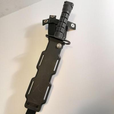 Matrix Airsoft Tactical Rubber Bayonet with Sheath & M4