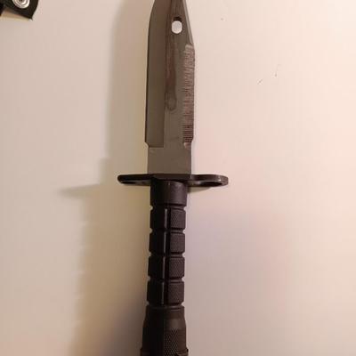 Matrix Airsoft Tactical Rubber Bayonet with Sheath & M4