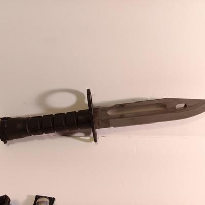 Matrix Airsoft Tactical Rubber Bayonet with Sheath & M4