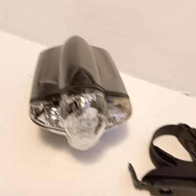 Cannondale bicycle bag and several different safety lights