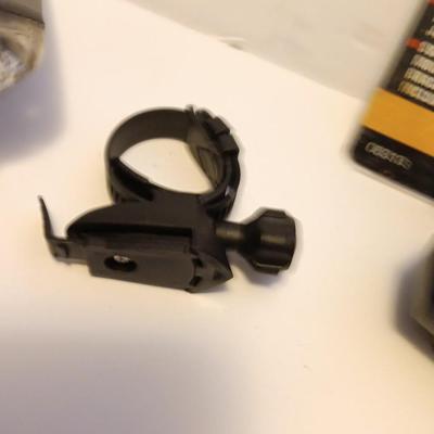 Cannondale bicycle bag and several different safety lights