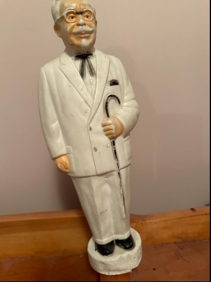Vintage Colonel Sanders KFC 12.5" Plastic Bank made in Canada