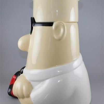 17 12" Dilbert United Feature Syndicate Inc Treasure Craft Cookie Jar ( Small Chip on Lid)