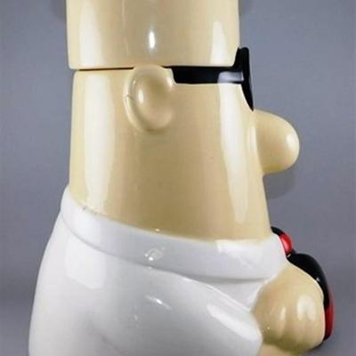 17 12" Dilbert United Feature Syndicate Inc Treasure Craft Cookie Jar ( Small Chip on Lid)