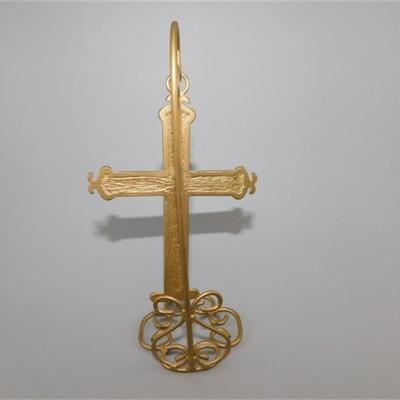 19 4 1/2 -8 1/4 Lot of 3 Decorative Crosses 2 Stands