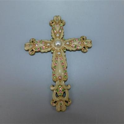 19 4 1/2 -8 1/4 Lot of 3 Decorative Crosses 2 Stands