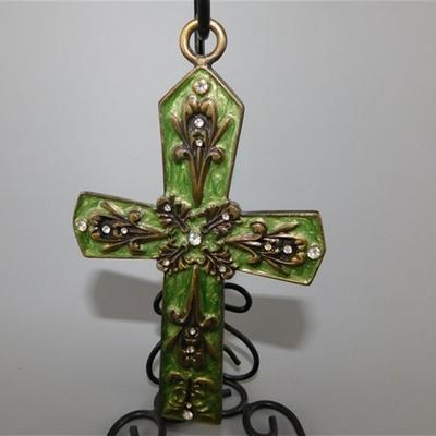 19 4 1/2 -8 1/4 Lot of 3 Decorative Crosses 2 Stands