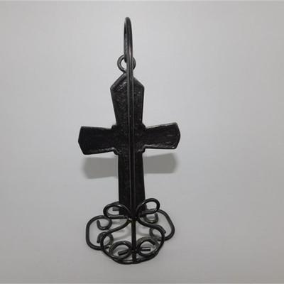 19 4 1/2 -8 1/4 Lot of 3 Decorative Crosses 2 Stands
