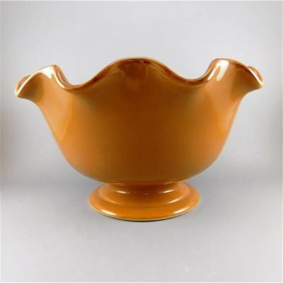 21 11" Gold Ceramic Footed Bowl