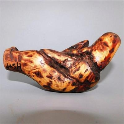 25 6 1/4 Wooden Statue of Pair of Somethings