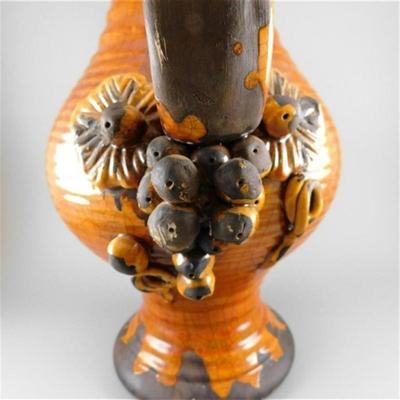 26 13" Gold 2 Handle Footed Vase