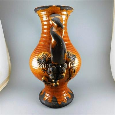 26 13" Gold 2 Handle Footed Vase