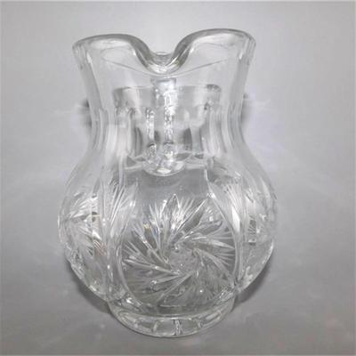 30" 6 1/2 Small Heavy Crystal Pitcher