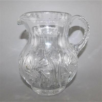 30" 6 1/2 Small Heavy Crystal Pitcher