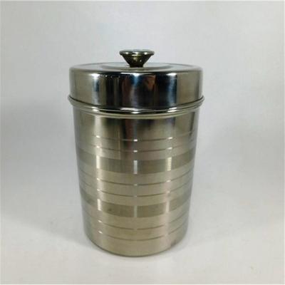36 Lot 4 Stainless Storage Containers (small engraving on containers)