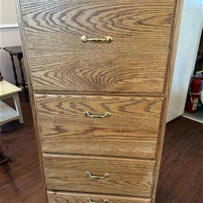 Large Oak (real wood) Filing Cabinet