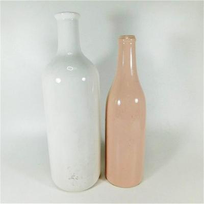 50 Lot of 2 Decorative Bottles Pink / White