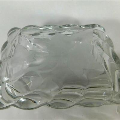 54 4-5" Lot of 2 Glass Trinket Boxes