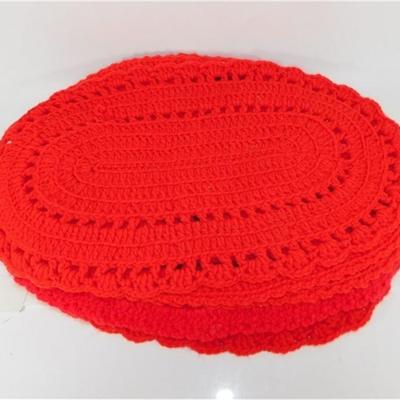 55 Lot of 9 Red Handmade Placemats