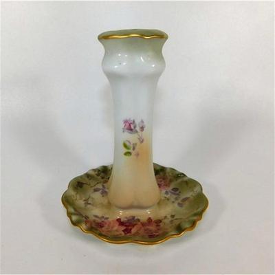 59 5" Beige and Floral Hatpin Holder