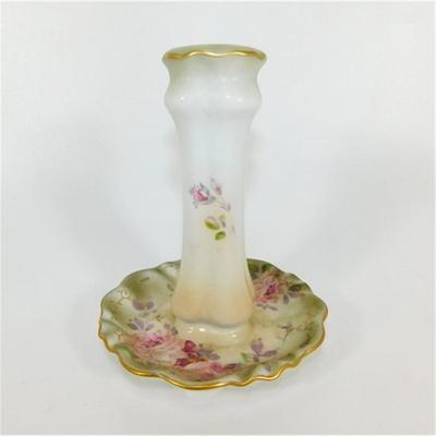 59 5" Beige and Floral Hatpin Holder