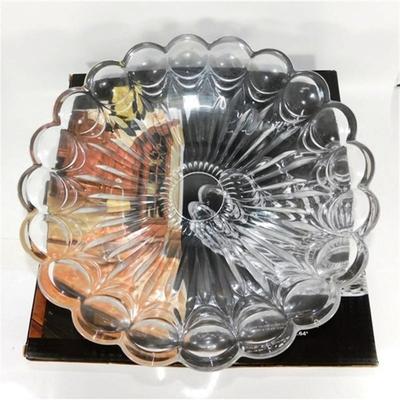 61 12" Marvel Vintage Clear Glass Platter