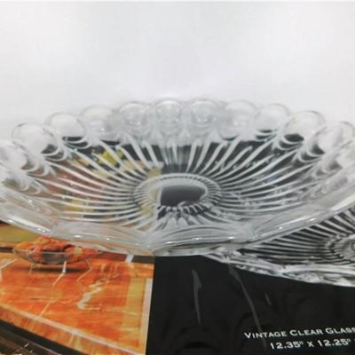 61 12" Marvel Vintage Clear Glass Platter