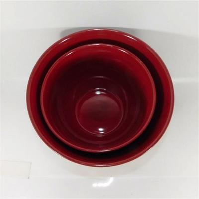 96 Celebrating Home Stoneware Set of 2 Red Mixing Bowls