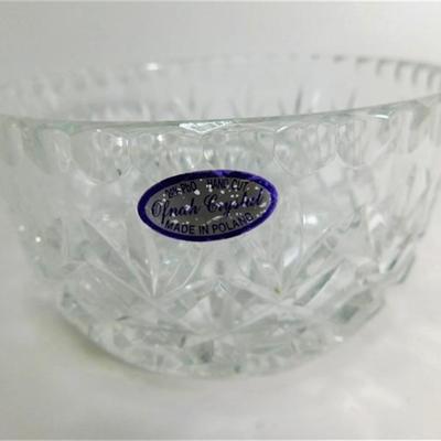 98 Ofnah Crystal Bowl and 2 Small Crystal 3" Vases