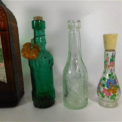 141 4-7 1/2" lot of 6 Vintage Bottles
